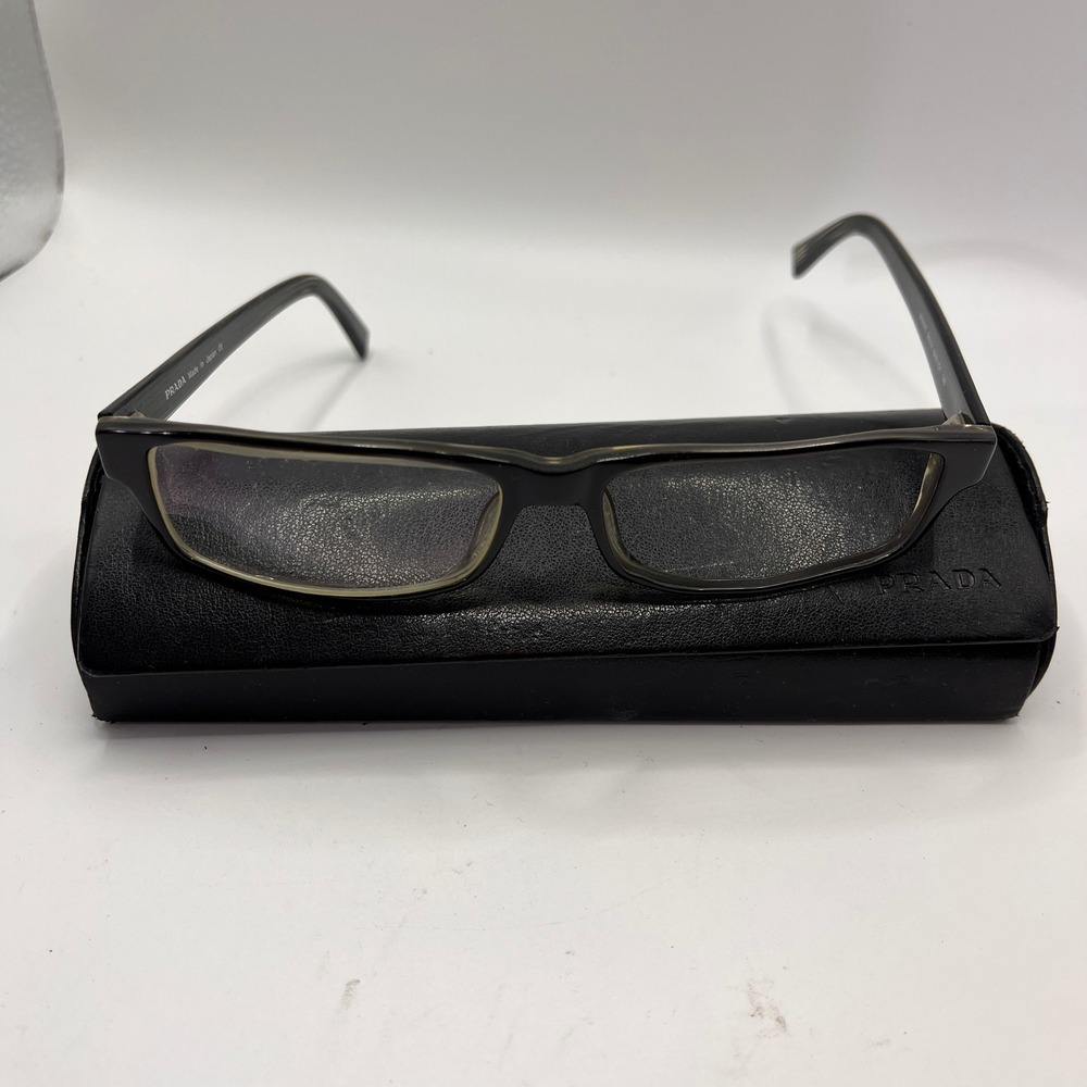 Prada VPR07E Black Eyeglasses Frames Made in Japan Model 54 14 6AW 101 140‎